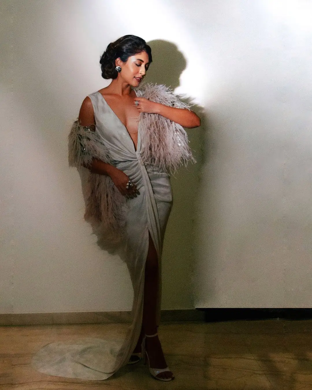 Kritika Kamra Wearing Beautiful White Gown